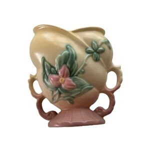 Vintage Hull Art Pottery Wildflower Double-handle Vase